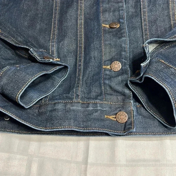NWOT J. Crew Cropped blue denim jean jacket ,festival western,country, - Picture 10 of 13